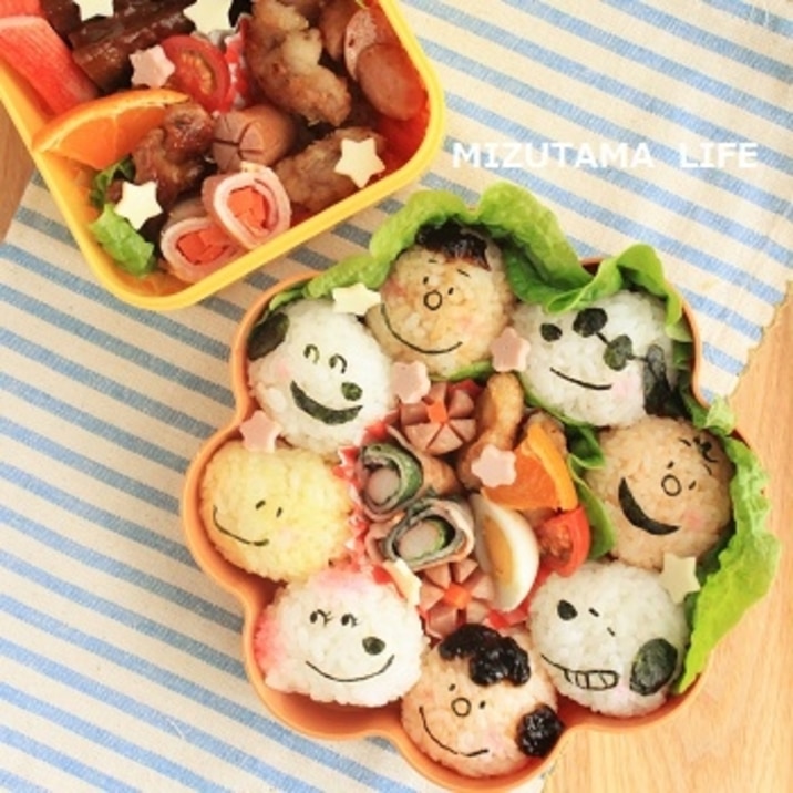 スヌーピー キャラ集合 手毬おにぎりのキャラ弁 レシピ 作り方 By 楽天レシピ スヌーピー キャラ集合 手毬おにぎりのキャラ弁 レシピ 作り方 By 楽天レシピ